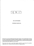 Spica TC-30 Manual